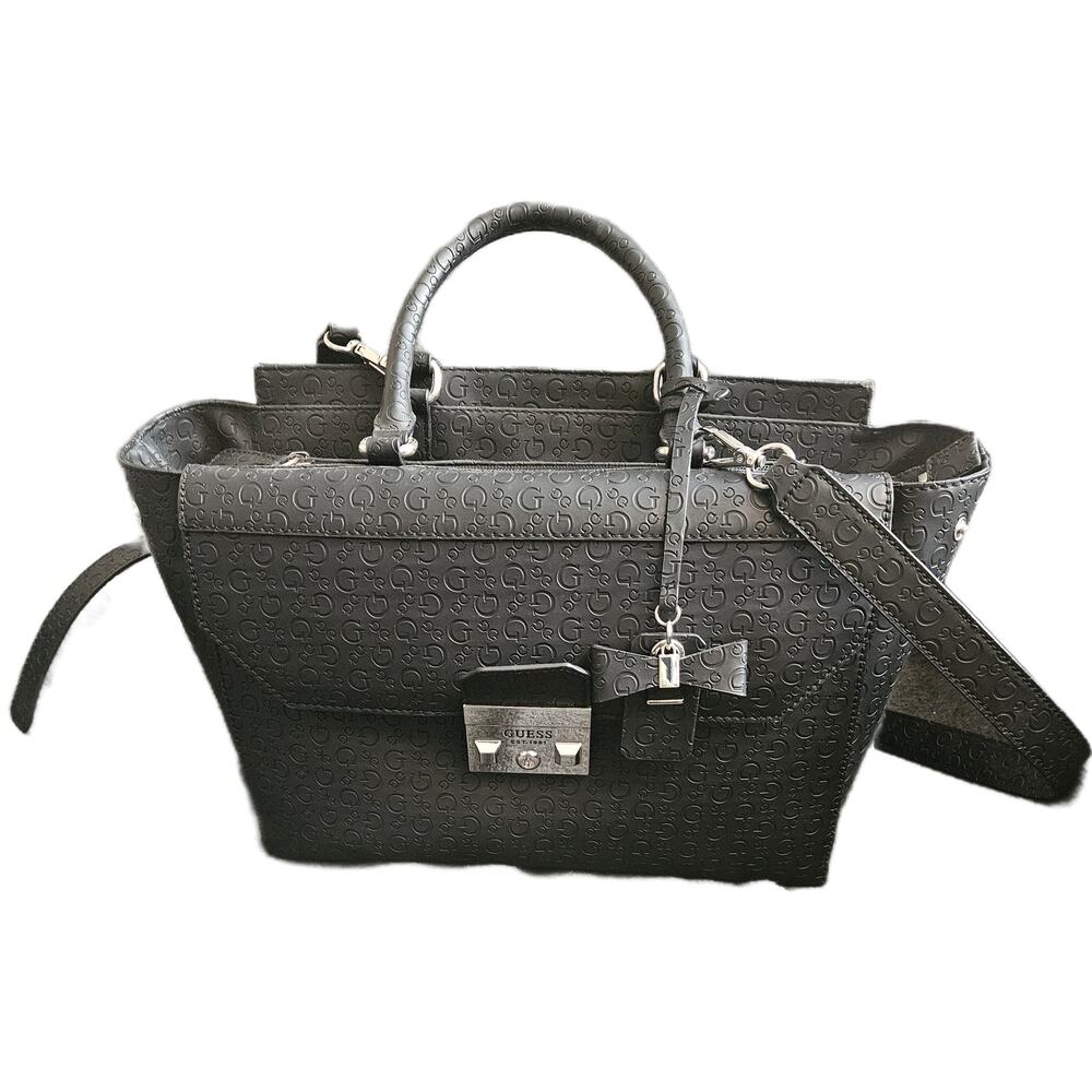 Large Guess Signature G Purse - Black
